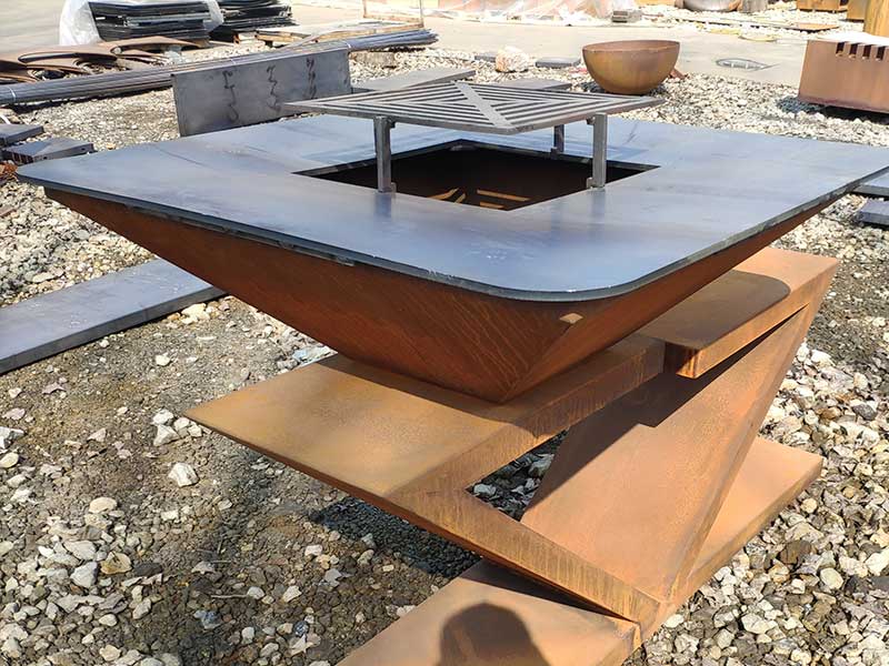 Portable Corten Steel BBQ Grill