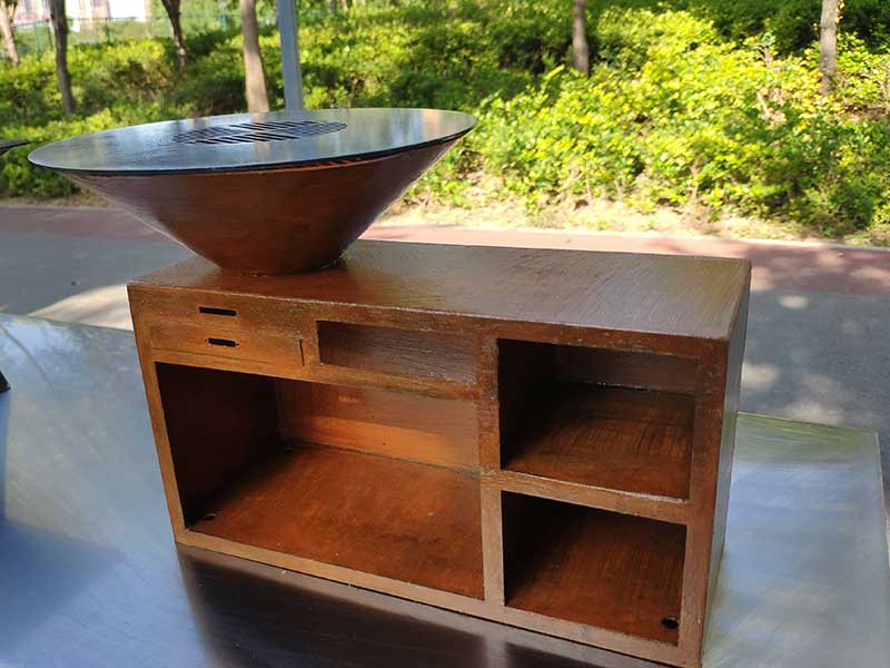 Small Corten Steel BBQ Grill